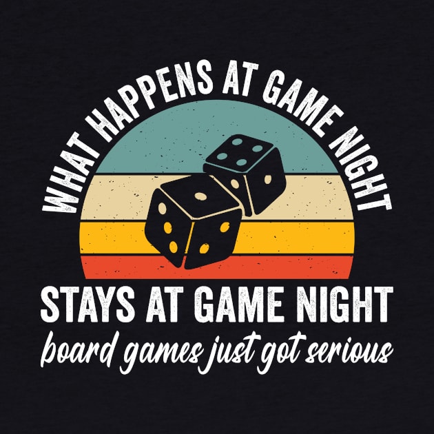 what happens at game night stays at game night by Crazyshirtgifts